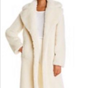 Brand new white faux fur coat